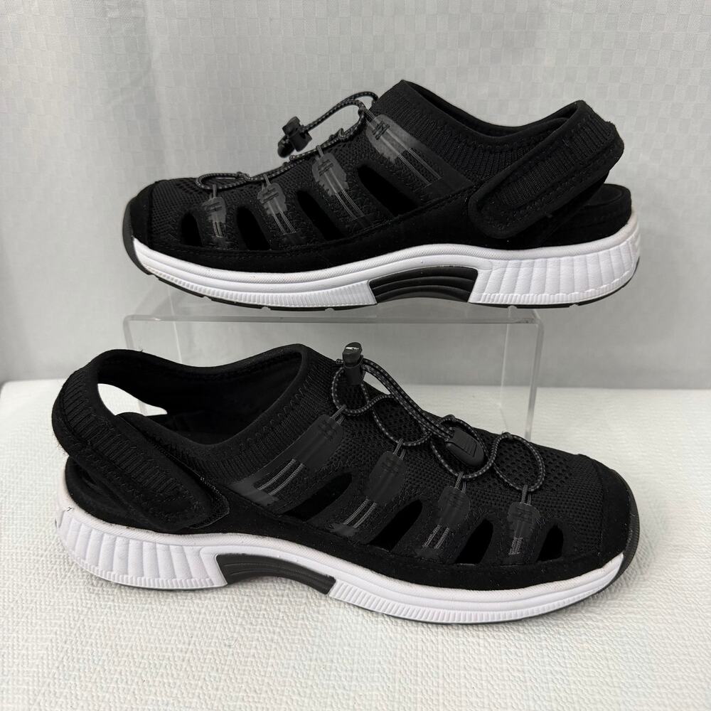 Orthofeet Laguna Sandals Women’s Size 10.5 B Black White Orthopedic Shoes - Picture 9 of 10